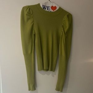 En saison green rib sweater